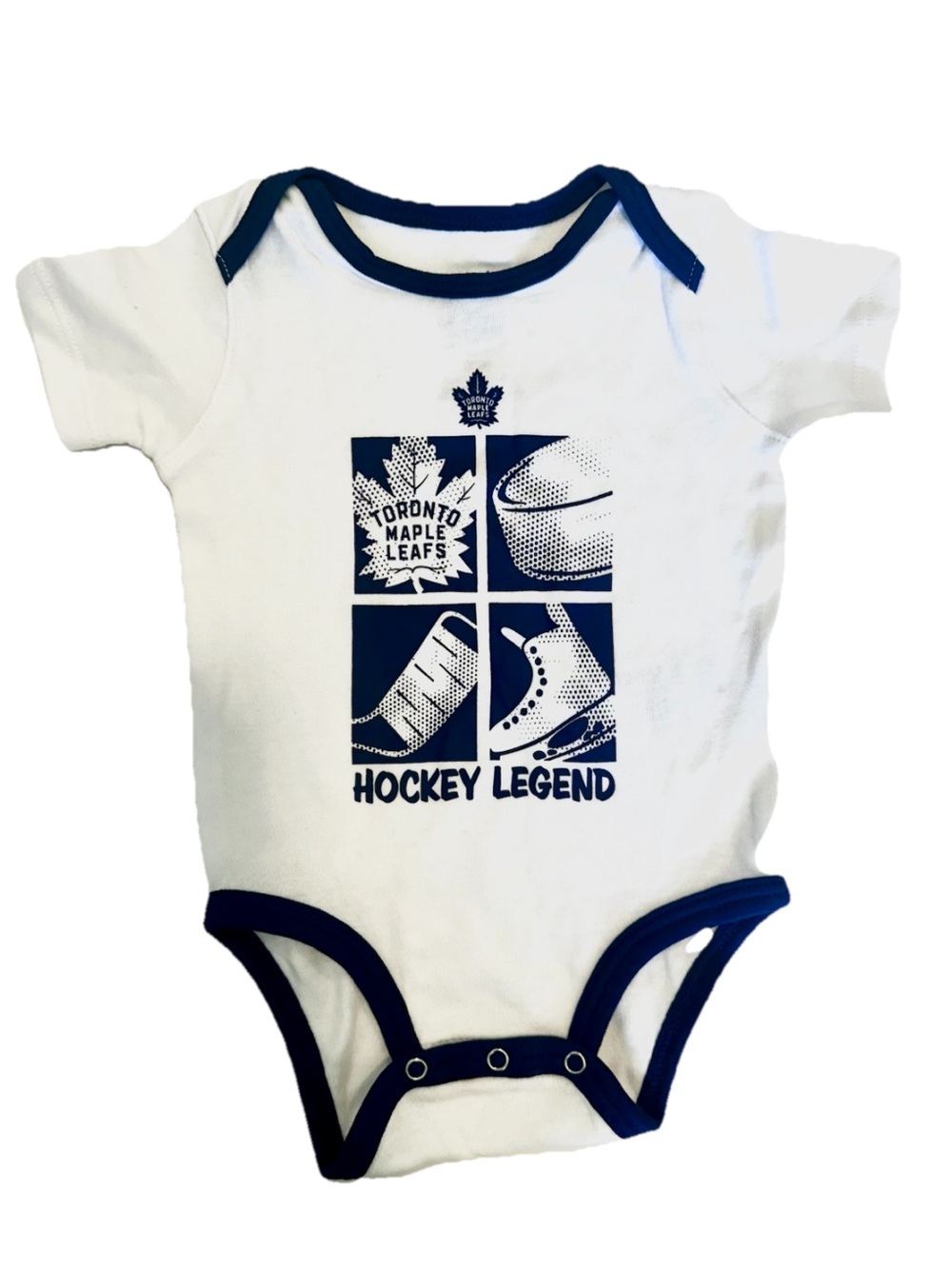NHL White & Navy 'Hockey Legend' Baby One-Piece
